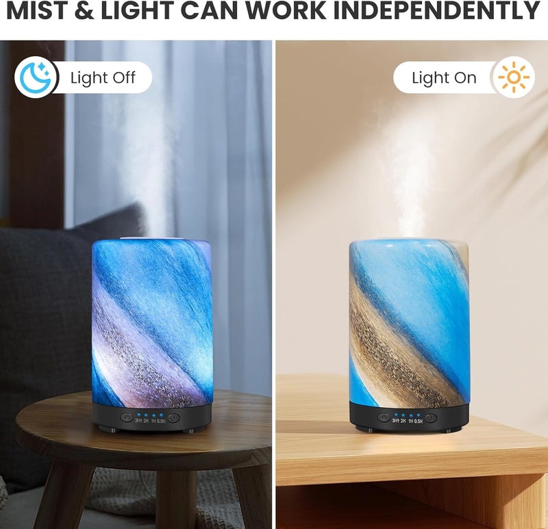 JOYOLO Essential Oil Diffuser, 120 ml Glass Aromatherapy Diffuser with 7 Color Lights, Auto Shut-Off and 4 Timer Settings, Ultrasonic Cool Mist Diffuser for Home Room Office (Galaxy Mist) - Image 3